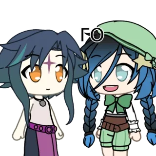 😌 ГО Anime, Personaggi, Gacha, Fanart telegram sticker