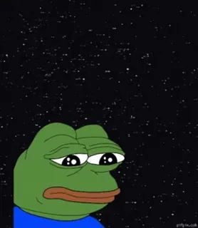 😔 Pepe the Frog pepe, frog, sad, meme, internet meme, cartoon telegram sticker