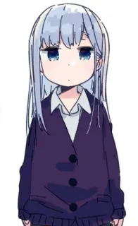 😐 Аниме, Девушка, Милый, Мультфильм, Персонаж telegram sticker