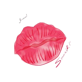 💋 labios, beso, boca, rosa, pegatina whatsapp sticker