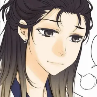 🍙 femme, dessin animé, portrait, illustration, personnage, fille telegram sticker