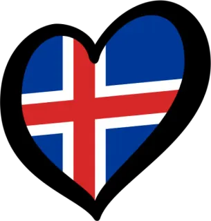 🇮🇸 flaga, serce, islandia, kraj telegram sticker