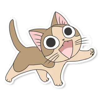 😀 แมว, ลูกแมว, การ์ตูน, น่ารัก, สัตว์, สัตว์เลี้ยง, สติกเกอร์ telegram sticker