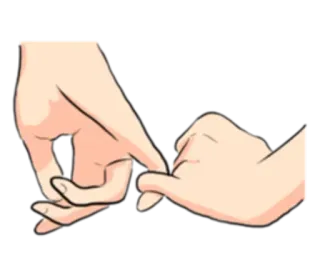 🤙 promesa meñique, gesto de mano, amistad, acuerdo, promesa telegram sticker