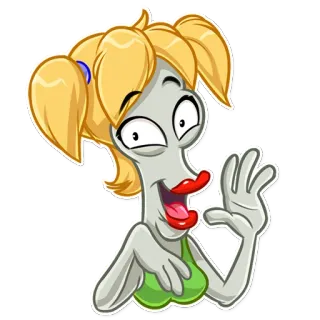 🤚 Hoạt hình, Nhân vật, Hài hước, Phụ nữ, Hình minh họa telegram sticker