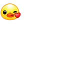 😘 Emoji, Baiser, Coeur, Mignon, Jaune, Canard, Amour telegram sticker