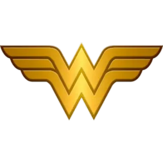 ⭐ Wonder Woman Wonder Woman, Superhéroe, DC Comics, Logo, Oro telegram sticker