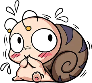 😊 caracol, lindo, dibujos animados, kawaii, pegatina, anime, manga whatsapp sticker
