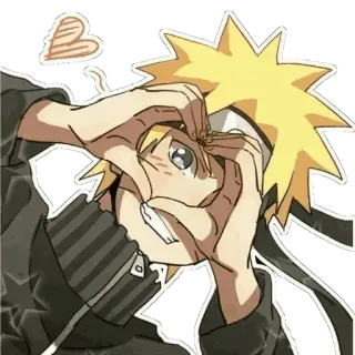 🥰 Naruto anime, character, naruto, hearts, kawaii whatsapp sticker