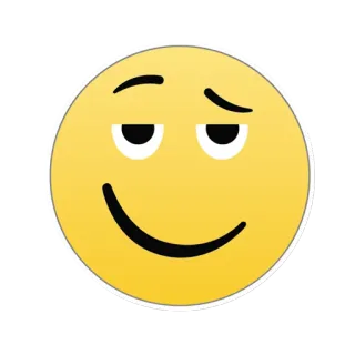 😏 Emoji, Cara sonriente, Presumido, Satisfacción, Amarillo, Expresión facial telegram sticker