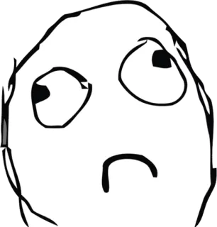 😞 Meme, Rosto, Troll, Internet telegram sticker