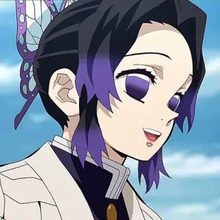 🌟 Shinobu Kocho Demon Slayer 动漫, 鬼灭之刃, 蝴蝶忍, 角色, 漫画, 蝴蝶 telegram sticker