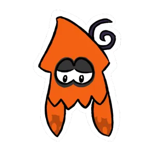 😨 lula, desenho animado, adesivo, laranja, animal telegram sticker