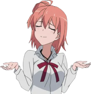 🤷‍♀️ Anime, Garota, Dar de ombros, Indiferente, Desenho animado telegram sticker