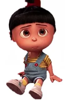 😥 Agnes Despicable Me Cartoon, Niedlich, Kind, Mädchen, Figur, Film telegram sticker