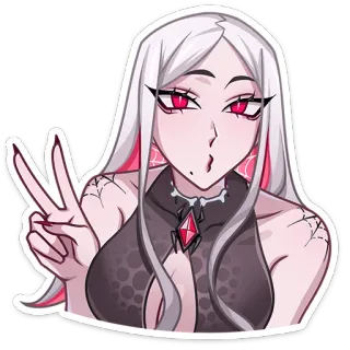✌️ Аниме, Паук, Девушка-паук, Знак мира, Мультфильм, Женщина whatsapp sticker