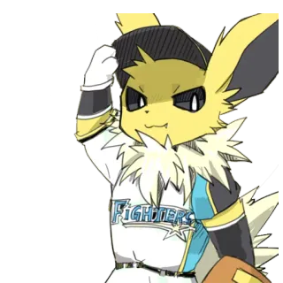 ⚾ Jolteon pokemon, voltali, baseball, anime, combattant telegram sticker