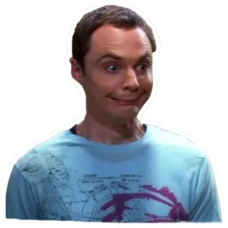 😀 Sheldon Cooper The Big Bang Theory sitcom, tv show, nerd, scientist telegram sticker