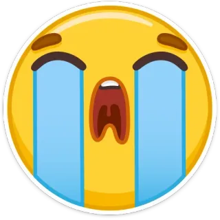 😭 絵文字, 泣く, 悲しい, 涙 telegram sticker