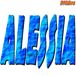 😃 ALESIA name, blau, text, digital telegram sticker