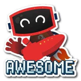 👍 AWESOME 棒, 酷, 惊艳, 很棒, 文字 telegram sticker