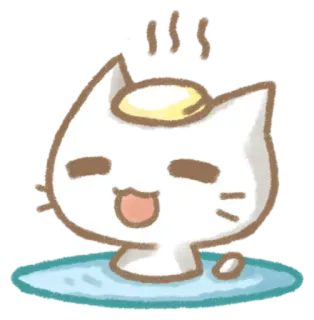🛁 Hi kucing, imut, salam, hewan, kawaii, hai, mandi busa telegram sticker