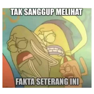 ☀ SpongeBob SquarePants side characters SpongeBob SquarePants TAK SANGGUP MELIHAT FAKTA SETERANG INI telegram sticker