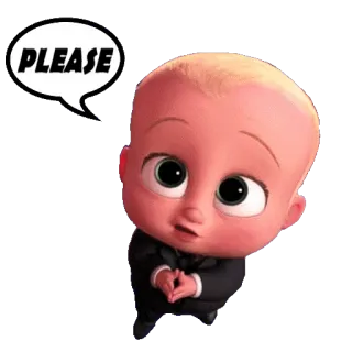 🙏 Boss Baby The Boss Baby PLEASE Dibujos animados, Bebé, Jefe, Película, Suplicando, Lindo telegram sticker