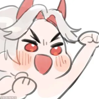 💠 sticker, anime, character, cat ears, kawaii, cute telegram sticker