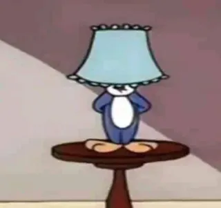 😶 Tom Cat Tom and Jerry cartone animato, gatto, lampada, divertente, animazione whatsapp sticker