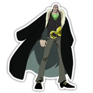 😈 Crocodile One Piece Аниме, Крокодил, Ван Пис, Крюк, Злодей, Пират telegram sticker