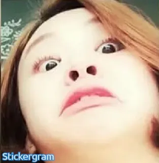 😱 Stickergram 人, 女性, ステッカー, 自撮り, クローズアップ, 顔 telegram sticker
