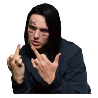😪 middle finger, offensive, gesture, portrait, man, expression whatsapp sticker