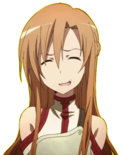 😅 Asuna Yuuki Sword Art Online Anime, Sword Art Online, Asuna, Yuuki, Dibujos animados, Personaje telegram sticker