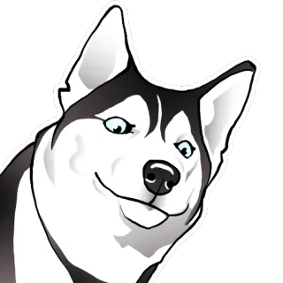 🙂 Husky, Chó, Động vật, Thú cưng, Động vật có vú telegram sticker
