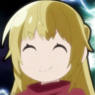 ⚔️ Anime, Cartoon, Vrolijk, Schattig, Meisje, Glimlach telegram sticker
