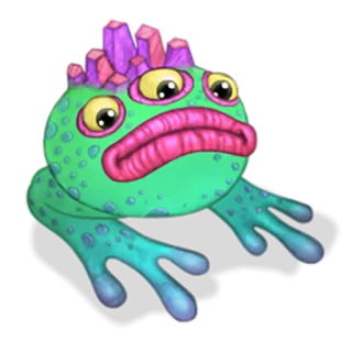 😐 Toe Jammer My Singing Monsters monster, kartun, video game, makhluk, bernyanyi telegram sticker