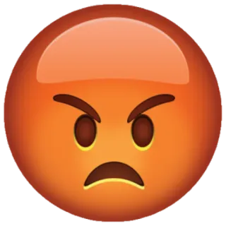 😡 emoji, angry, upset, mood, face telegram sticker