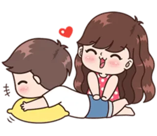 😊 couple, amour, romance, dessin animé, massage, mignon telegram sticker