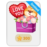 🎁 LOVE YOU miłość, serce, pies, kwiaty, limitowane whatsapp sticker