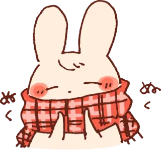 😷 
ぬく
ぬく królik, szalik, słodki, kawaii, japoński telegram sticker