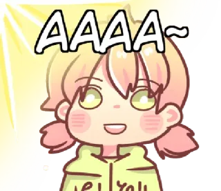 😃 AAAA~ Anime, Kawaii, Lucu, Kartun, Manga whatsapp sticker