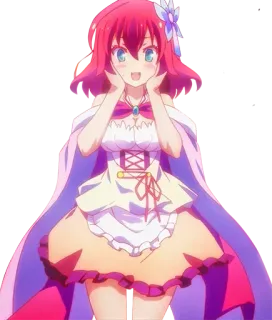 😊 Stephanie Dola No Game No Life anime, cute, girl, red hair, princess telegram sticker