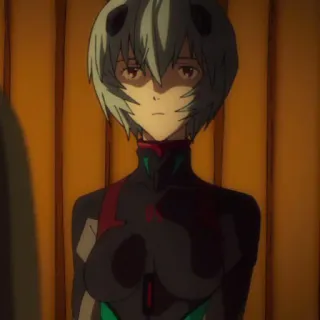 🌧 Rei Ayanami Neon Genesis Evangelion Аниме, Рей Аянами, Евангелион, Персонаж, Девушка whatsapp sticker