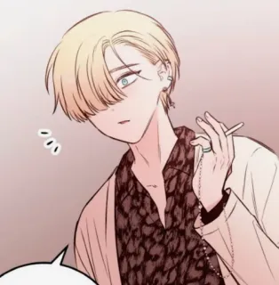 🙈 人, 金发, 吸烟, 男人 telegram sticker