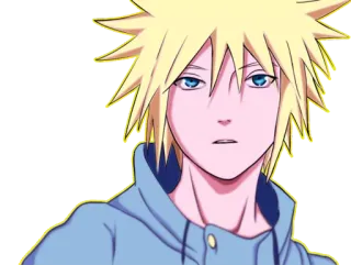 😦 Minato Namikaze Naruto 애니메이션, 나루토, 캐릭터, 미나토 나미카제, 금발 telegram sticker