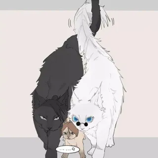 🐈 nya nya Katze, Kätzchen, Tiere, süß, kawaii, Haustier, Cartoon, Anime telegram sticker