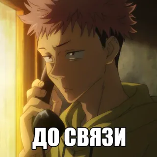 📞 ДО СВЯЗИ Anime, Kommunikation, Russisch, Phrase, Sticker whatsapp sticker