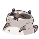 😝 guaxinim, animal, adesivo, fofo, desenho animado telegram sticker