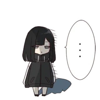 😶 ... Anime, Manga, Chibi, Personaggio telegram sticker